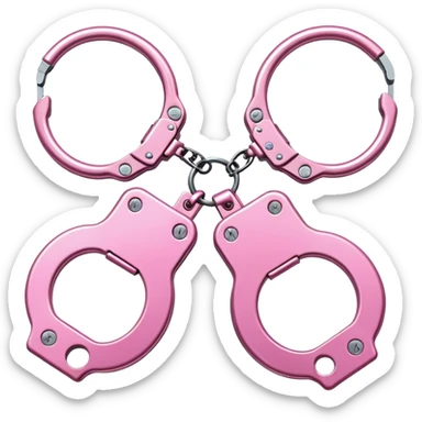 Pink handcuffs sticker