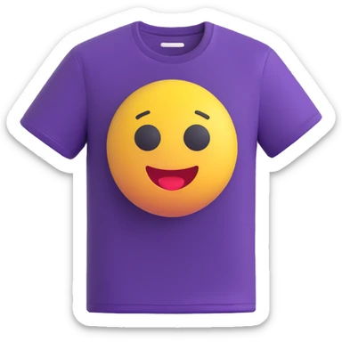 Show only the t-shirt, no arms, no body, no head, keep the 3D emoji style, no background. sticker