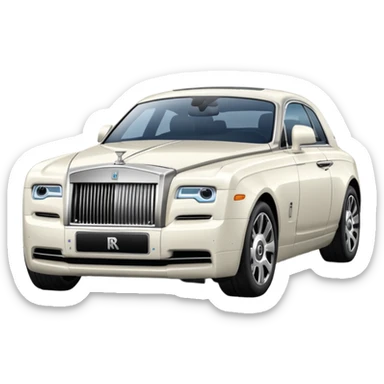 white Rolls-Royce car sticker