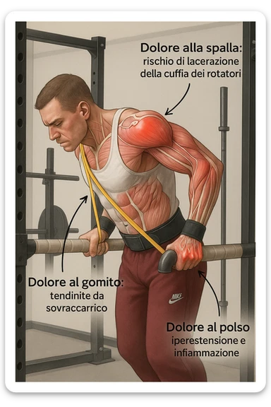 Dolore nel dip per errori di tecnica, facciamo capire bene i dolori in italiano sticker