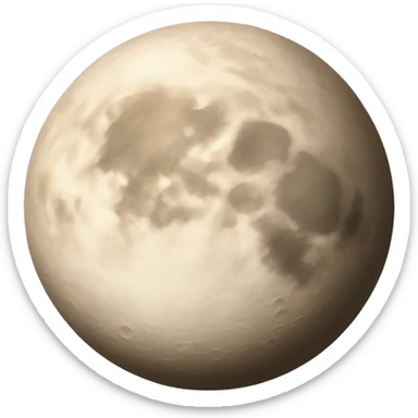 Beige moon sticker
