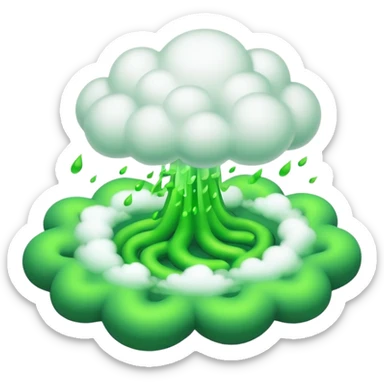 poisonous gas, isometric sticker