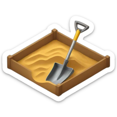 sandbox with shovel sticker