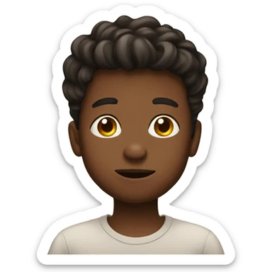 boy with kisses sticker