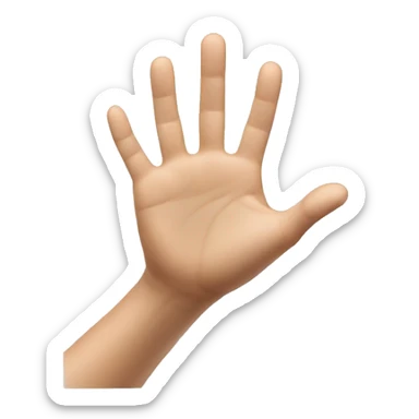 	emoji Pinched hand  real white bg  sticker