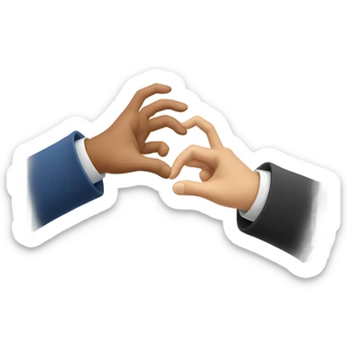 two russian hands "greeting each other" sticker