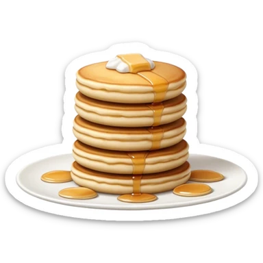 Cinematic Realistic Poffertjes Dessert Emoji, depicted as small, fluffy mini pancakes dusted with powdered sugar rendered with lifelike texture and warm, inviting lighting. sticker