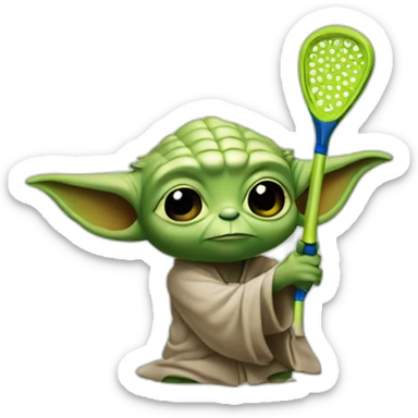 Yoda con una raqueta de padel sticker