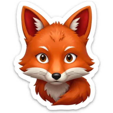 a fox who says no sticker