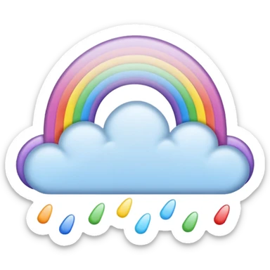 Regenbogen Pastell ohne wolken sticker