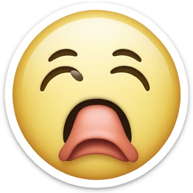 Smiley emoji sniffing in because it’s smelling something  sticker