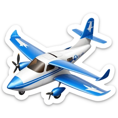A small propeller airplane with wings and tail but with a realistic goose head at the front instead of a cockpit sticker