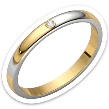 Tot et moi ring two toned mostly silver sticker