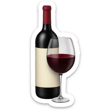 Red wine sticker