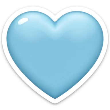 Light blue heart sticker