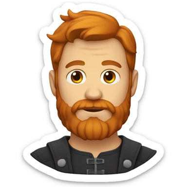 Homme chauve avec une barbe rousse sticker