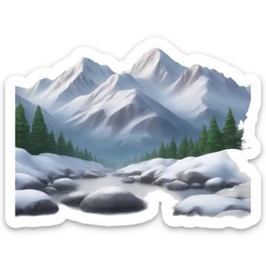 Snowy mountains  sticker