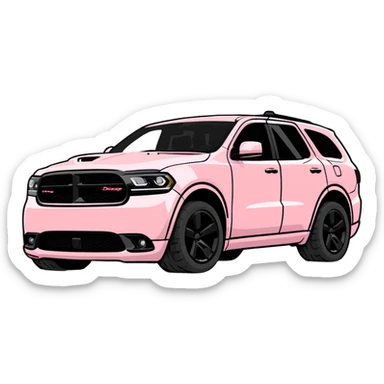 Light pink dodge durango sticker