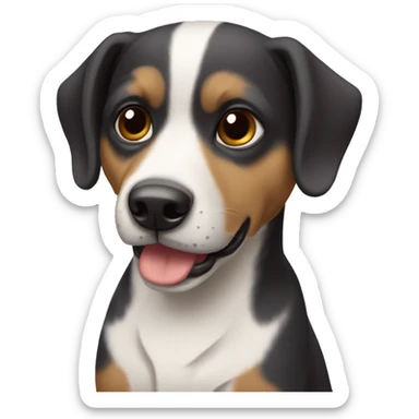 Perro co. Orejas largas  sticker