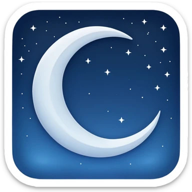 Genarate me a emoji of Dark mode moon like we got in our phones  sticker