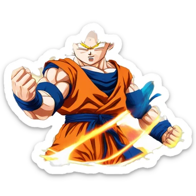 Son Goku super Saiyan god style anime 4k  sticker