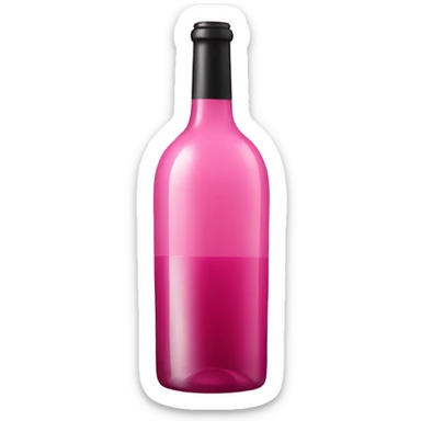 Pink wine bottle sticker
