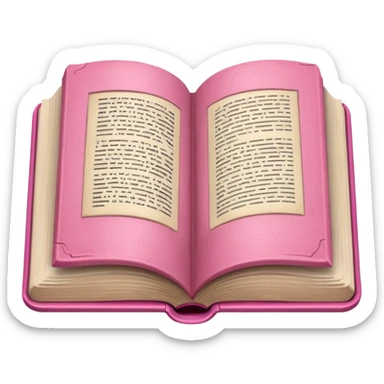 Make an open book, with normal colored pages, but a pink cover.
 sticker