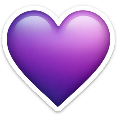 Purple ombré heart  sticker