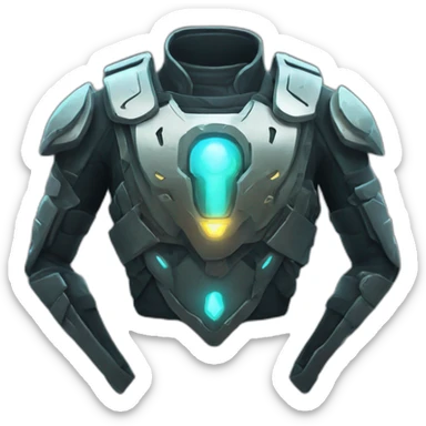 futuristic Technomancer breastplate sticker