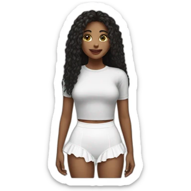 white-knickers-long-white-socks-black-skirt sticker