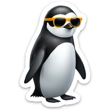 Penguin with sunglasses  sticker