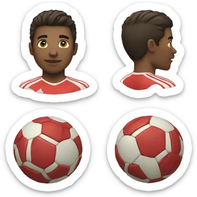 Joueur de foot sticker
