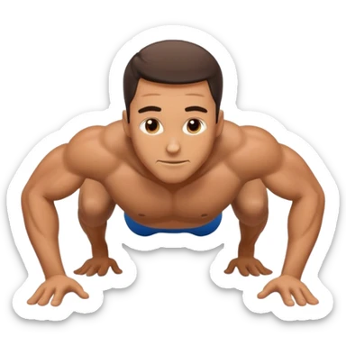a man pushups sticker