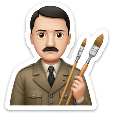  hitler painting a room sticker