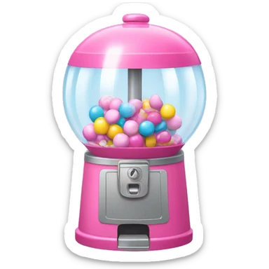 Bubble gum machine sticker