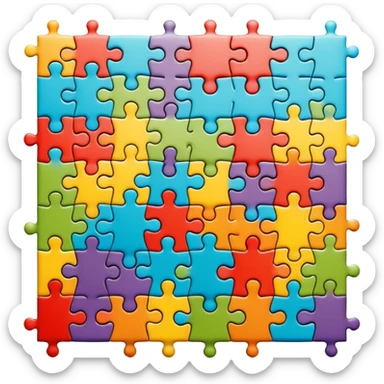 completed puzzle sticker