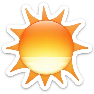 setting sun sticker