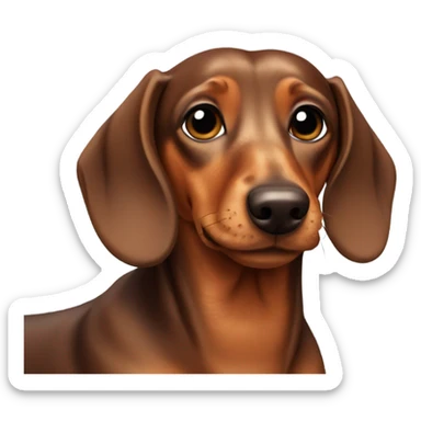 Brown dachshund  sticker