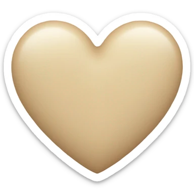 Beige heart  sticker
