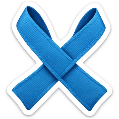 Blue cancer ribbon sticker