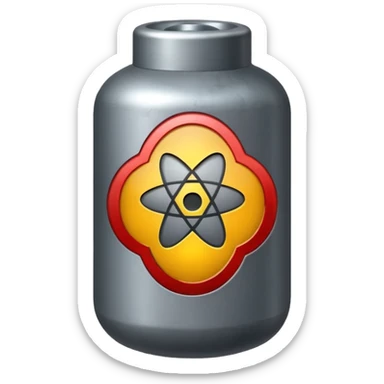 atom bomb, not an explosion the bomb itself sticker