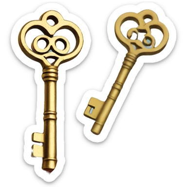 🗝️ Antique key but gold sticker