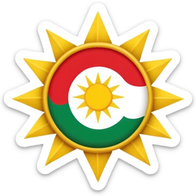 Kurdish flag sticker
