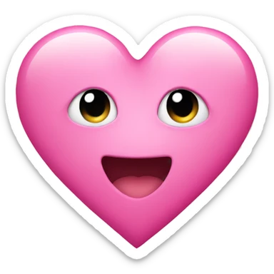 Pink heart sticker