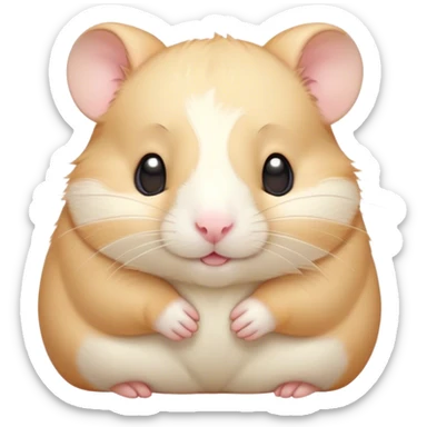Meme-Worthy Cute Sleeping Cream Hamster Portrait Emoji, Head resting peacefully with a contented smile, showcasing a delightfully compact build and a luxuriously soft cream coat, eyes shut in a serene nap, Simplified yet hilariously adorable features, highly detailed, glowing with a soft, drowsy light, high shine, relaxed and utterly lovable, stylized with an air of playful laziness, bright and heartwarming, soft glowing outline, capturing the essence of a comically sleepy hamster, so meme-worthy it feels like it could instantly become the next viral sensation of adorable slumber! sticker