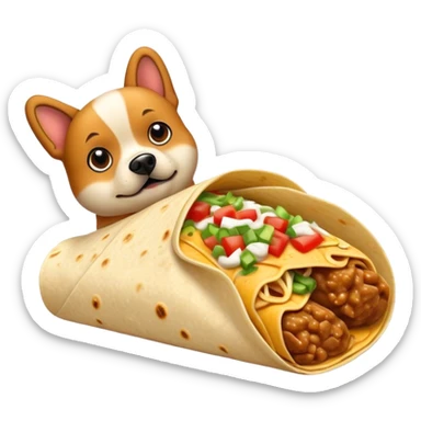 Burrito dog  sticker
