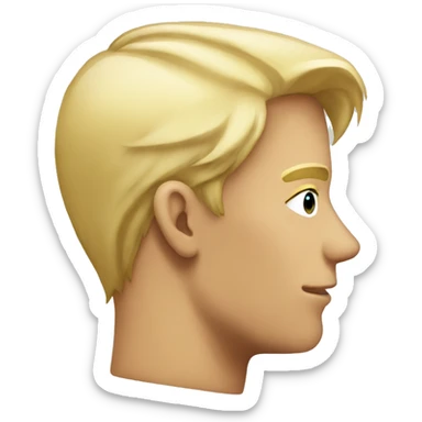 Side profile blond man sticker