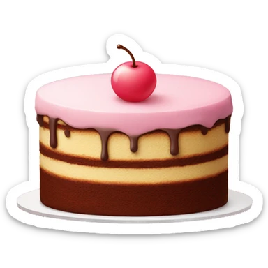 Cake with a smiley face sticker