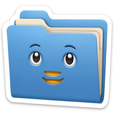 a blue file sticker