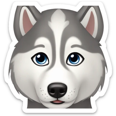 Female Husky siberian brow with a 🎀 sticker
